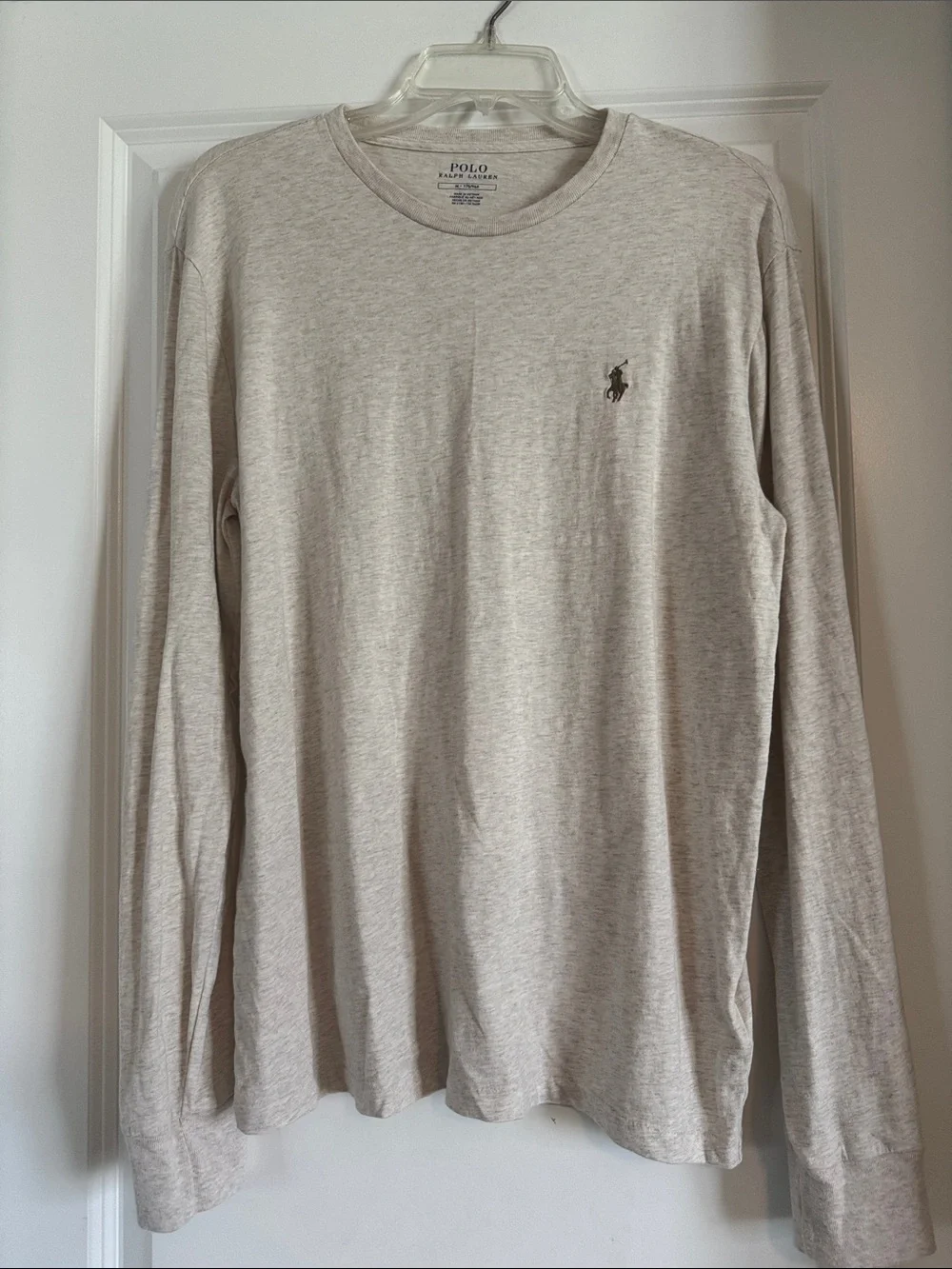 Polo by Ralph Lauren Long Sleeve Crewneck Shirt - Light cream Heather(1073)